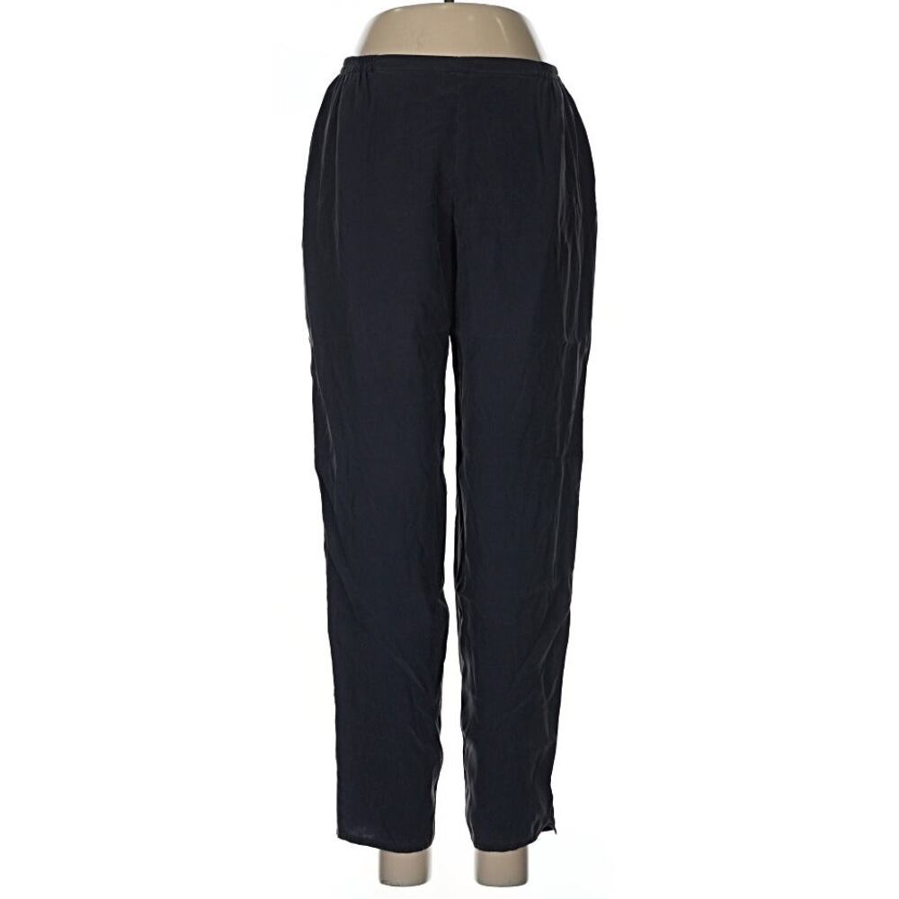NEW URU Boutique Silk Pencil Pants Satin Hand Dyed Blue Gray USA Size 1 (Small)